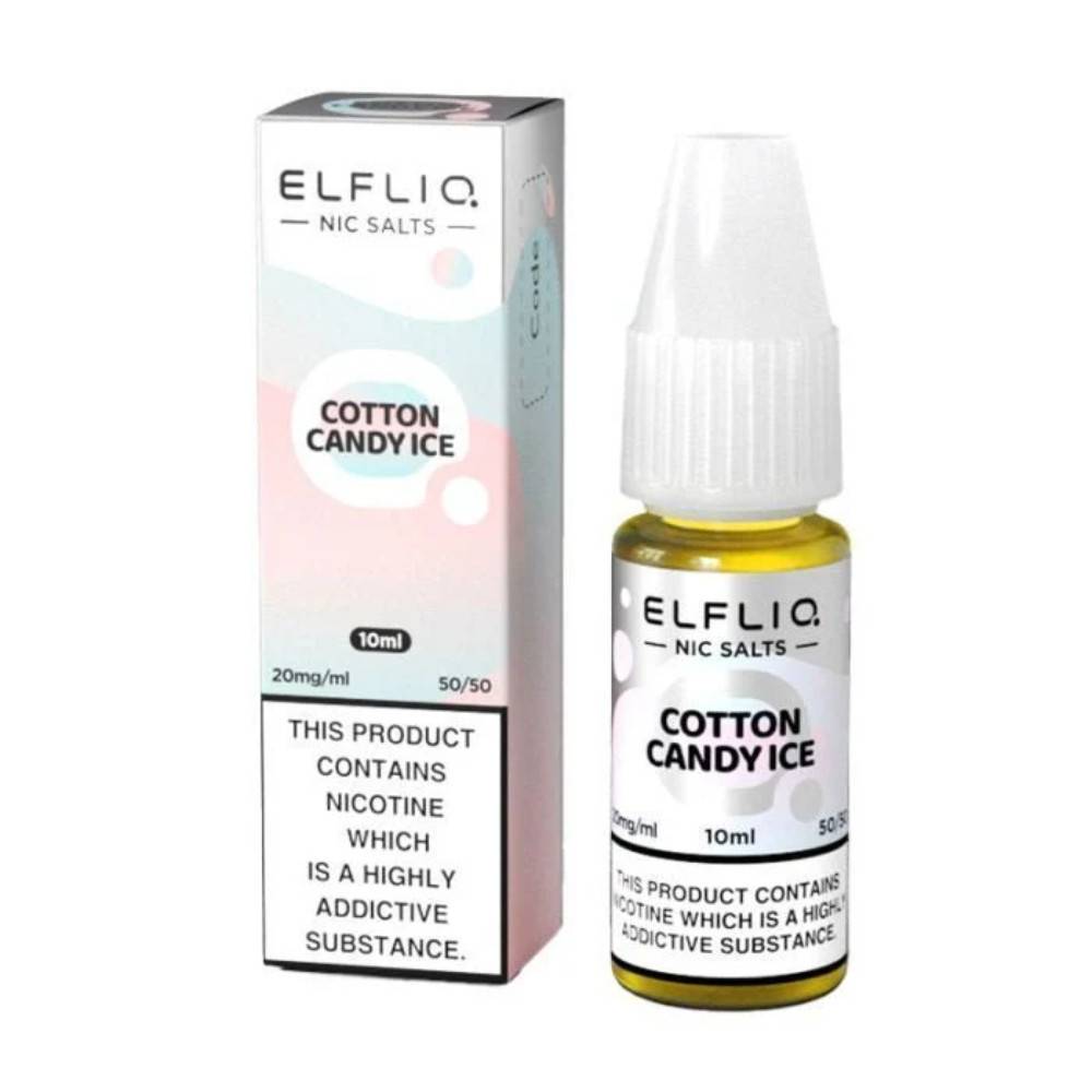 Elf Bar Elfliq Nic Salt E-Liquids 10ml Cotton Candy Ice 10mg