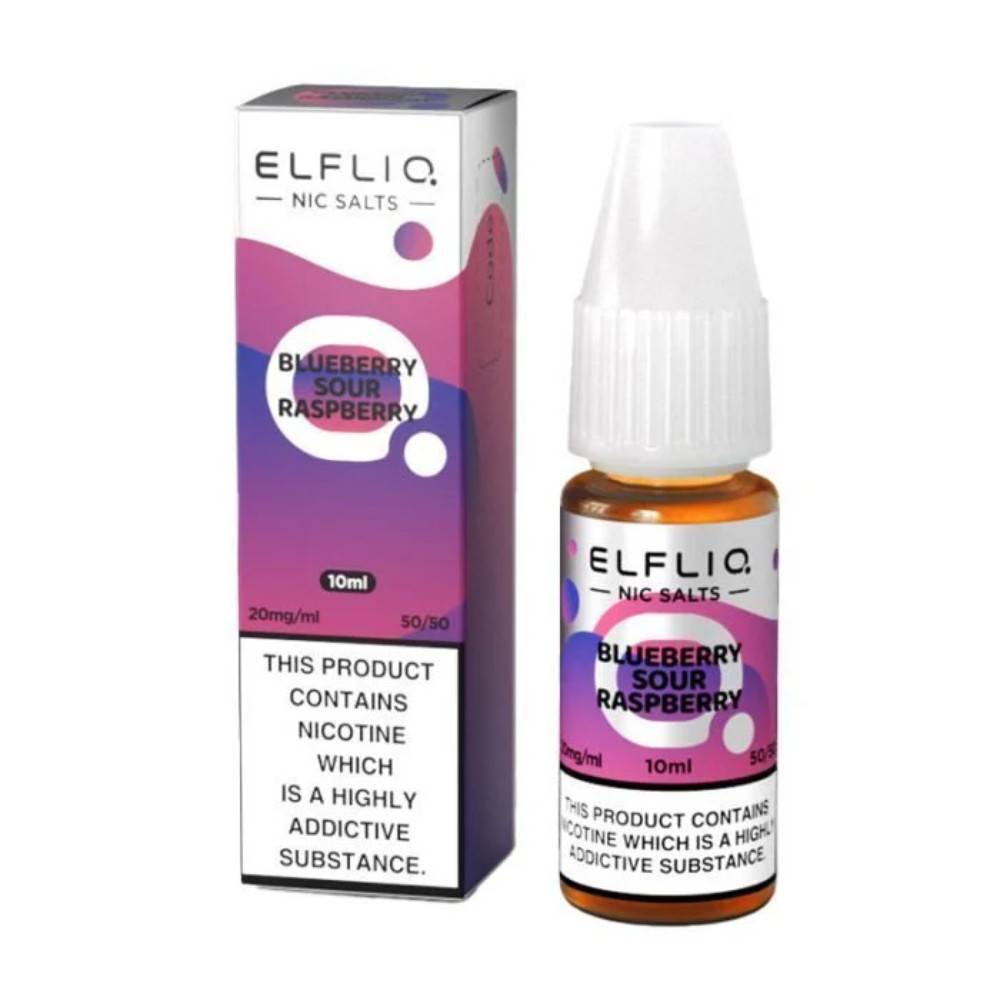 Elf Bar Elfliq Nic Salt E-Liquids 10ml Blue Sour Raspberry 10mg