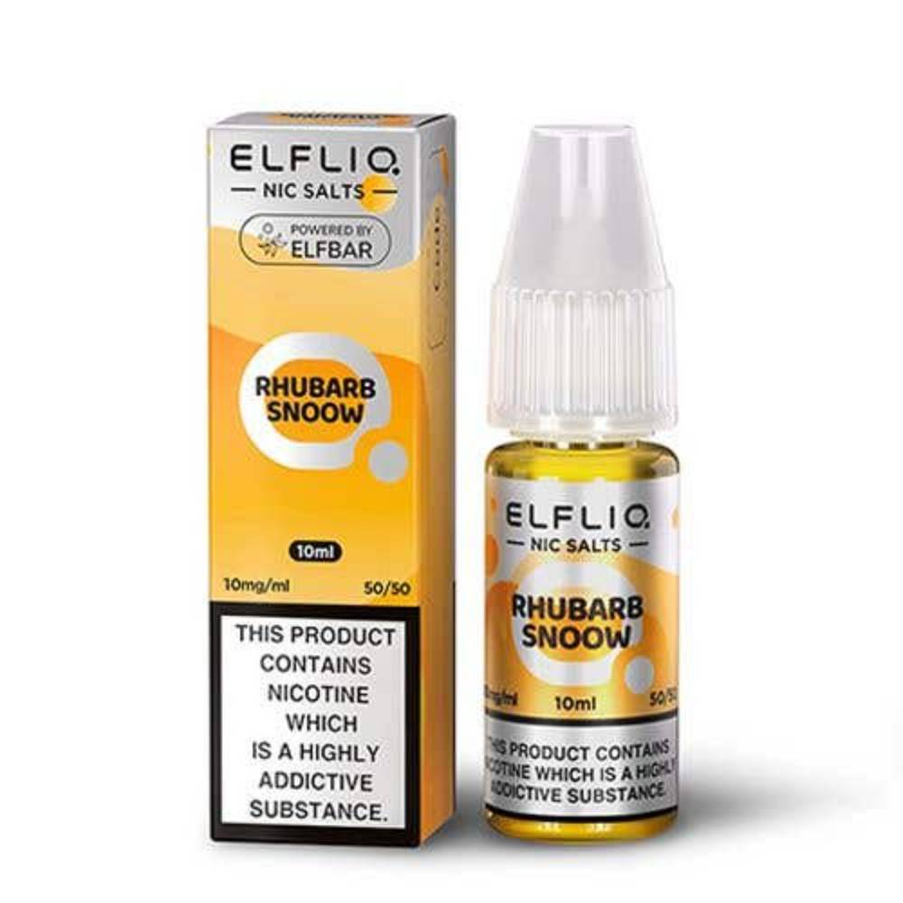 Elf Bar Elfliq Nic Salt E-Liquids 10ml Rhubarb Snoow 10mg