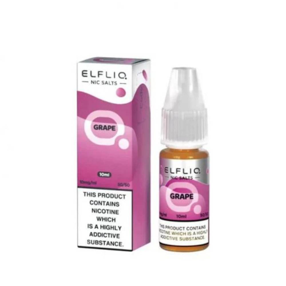 Elf Bar Elfliq Nic Salt E-Liquids 10ml Grape 10mg