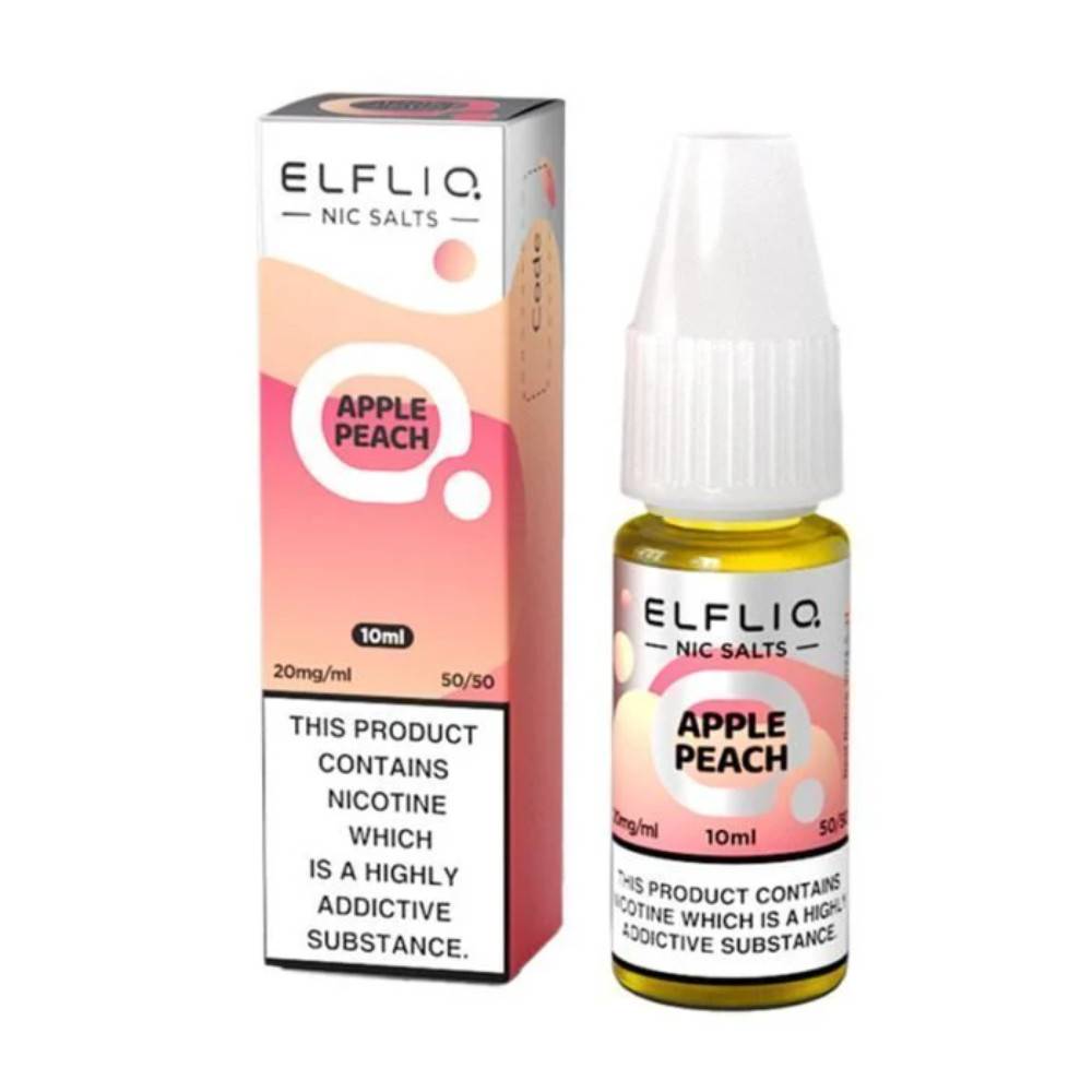 Elf Bar Elfliq Nic Salt E-Liquids 10ml Apple Peach 20mg