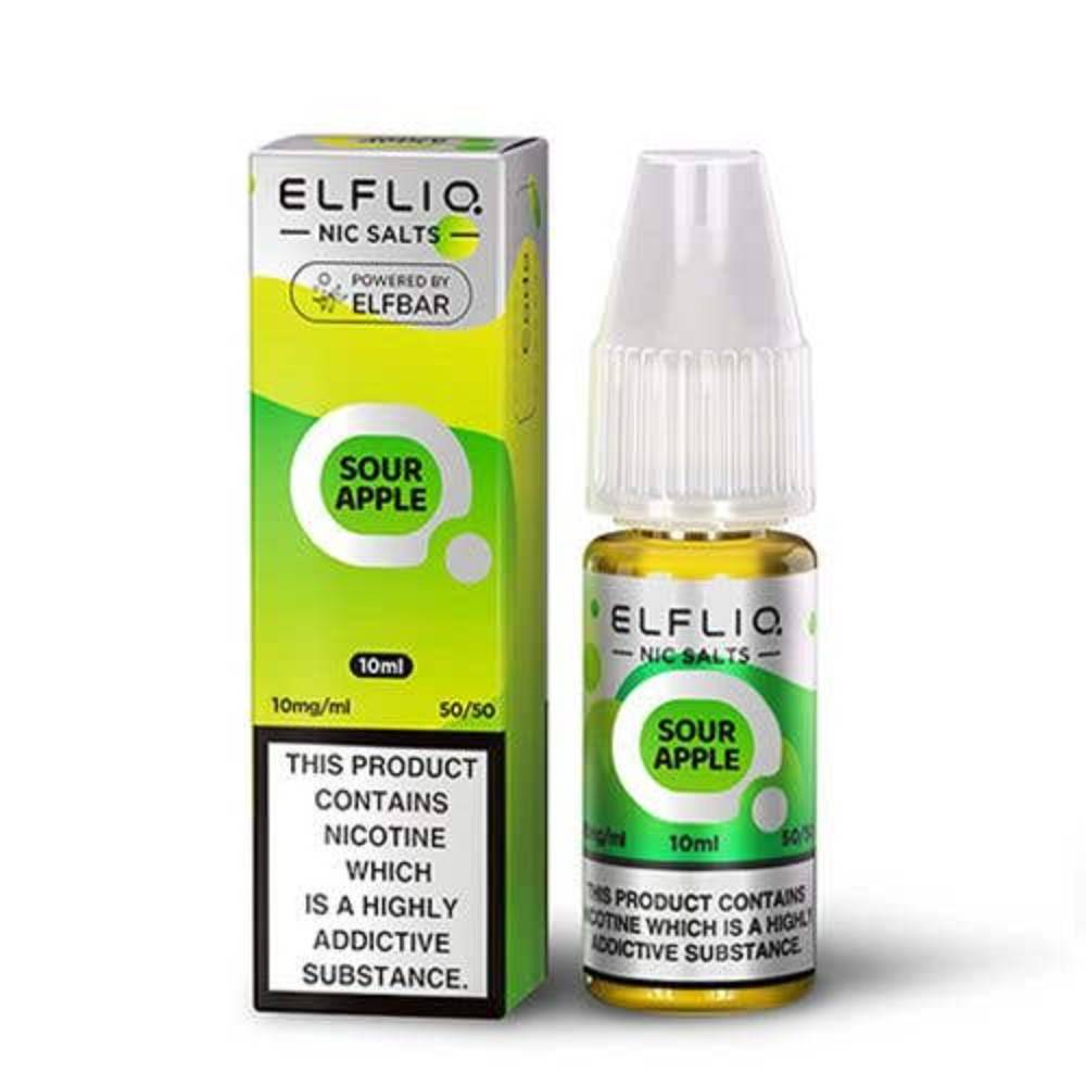 Elf Bar Elfliq Nic Salt E-Liquids 10ml Sour Apple 20mg