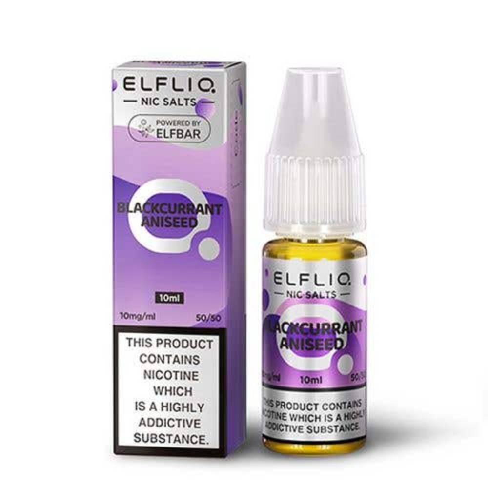 Elf Bar Elfliq Nic Salt E-Liquids 10ml Blackcurrant Aniseed 20mg
