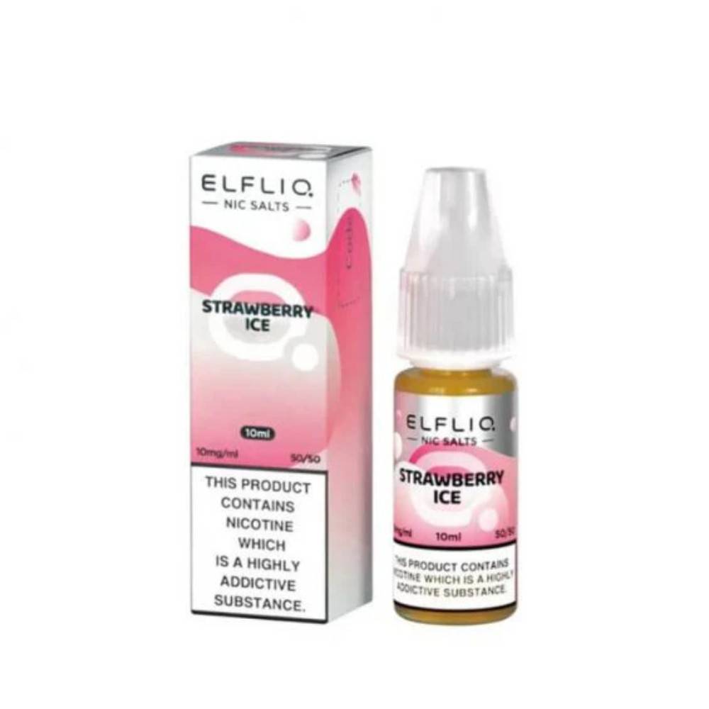 Elf Bar Elfliq Nic Salt E-Liquids 10ml Strawberry Ice 20mg