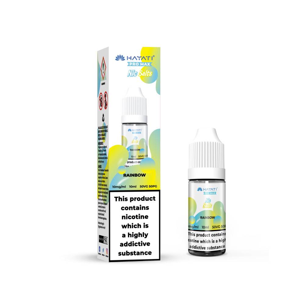 Hayati Pro Max Nic Salts E-Liquids 10ml Rainbow 10mg