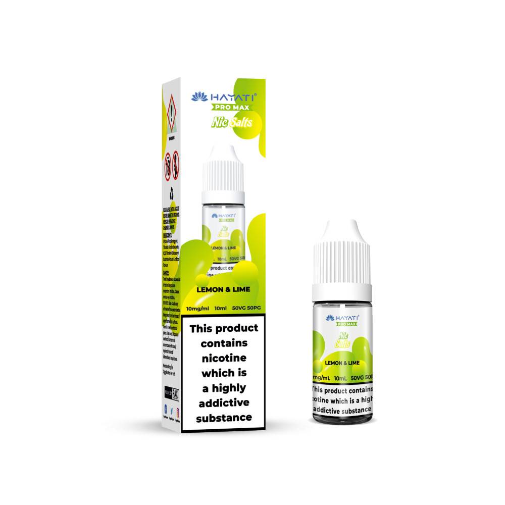 Hayati Pro Max Nic Salts E-Liquids 10ml Lemon Lime 20mg