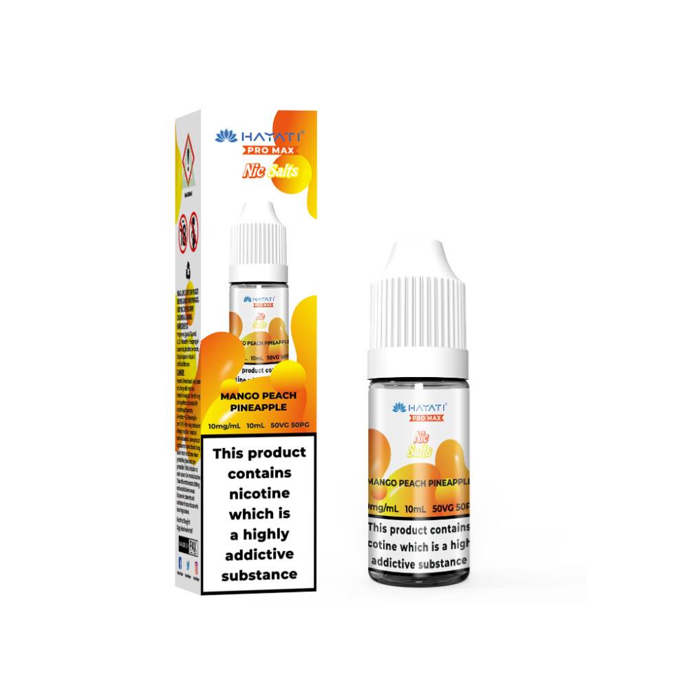 Hayati Pro Max Nic Salts E-Liquids 10ml Mango Peach Pineapple 20mg