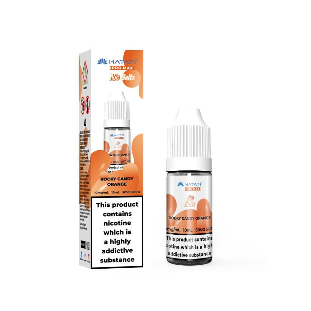 Hayati Pro Max Nic Salts E-Liquids 10ml Rocky Candy Orange 20mg