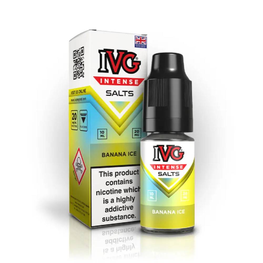 IVG Intense Nic Salts e liquids 10ml Banana Ice 20mg