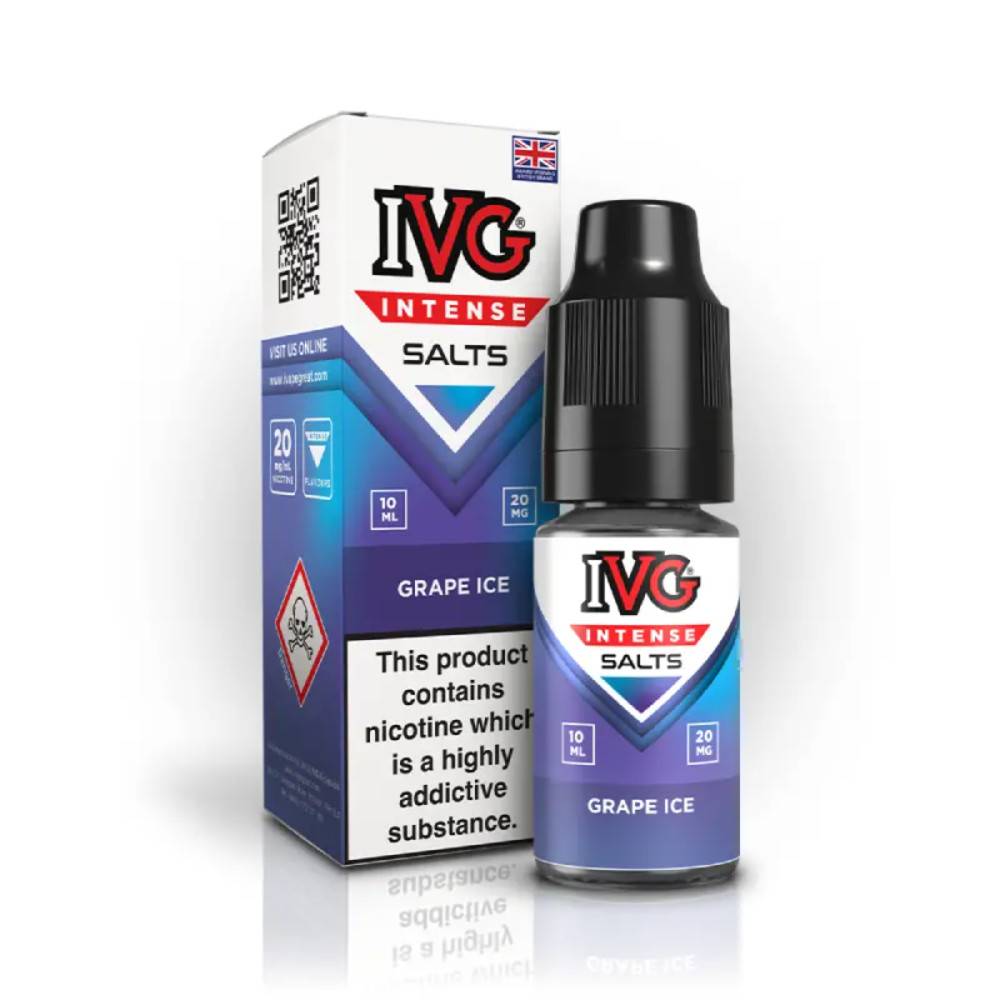 IVG Intense Nic Salts e liquids 10ml Grape Ice 10mg