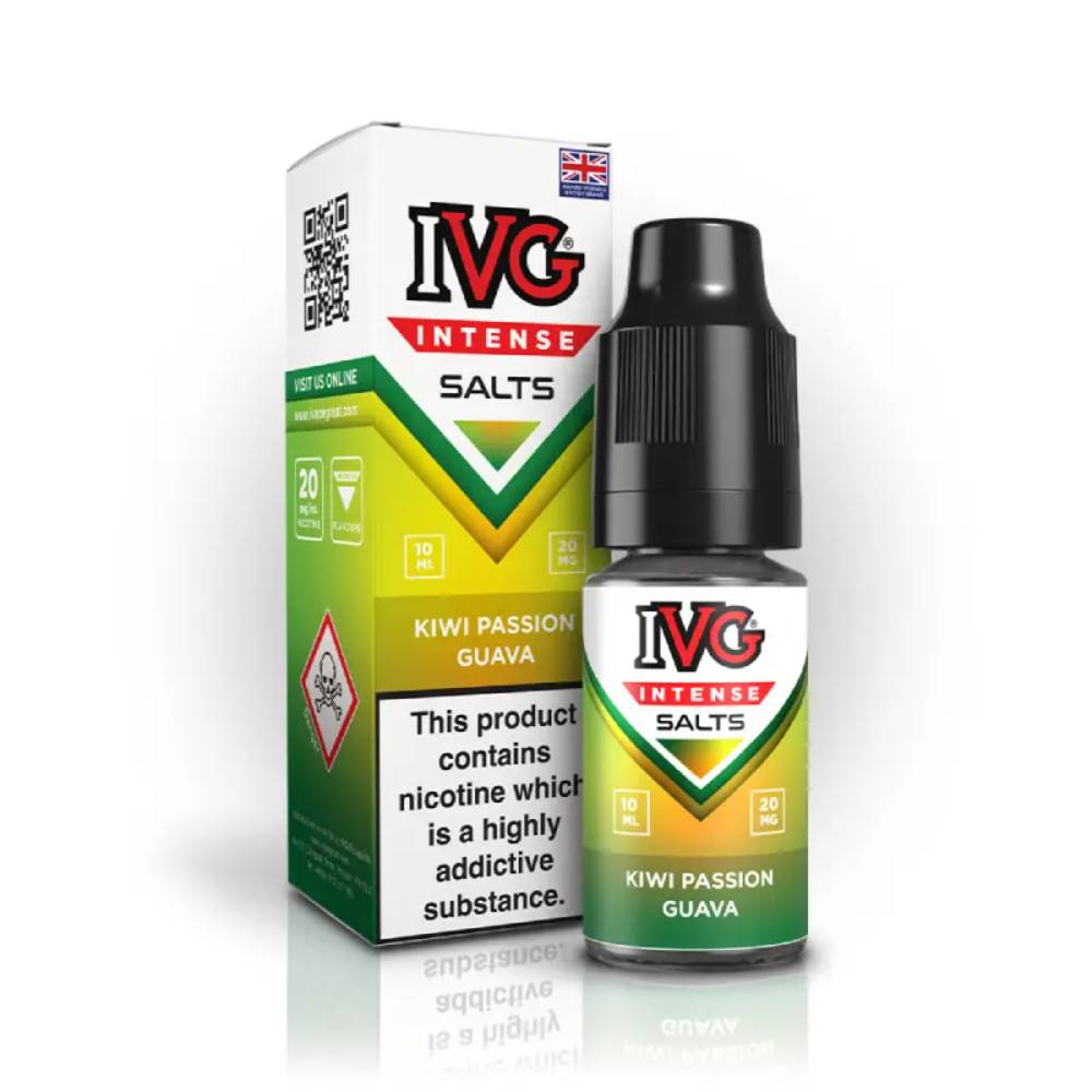 IVG Intense Nic Salts e liquids 10ml Kiwi Passion Guava 20mg