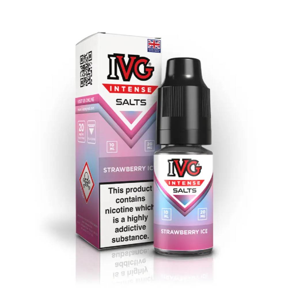 IVG Intense Nic Salts e liquids 10ml Strawberry Ice 20mg