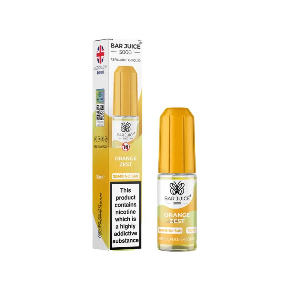 Bar Juice Nic Salts E-Liquids 10ml Orange Zest 10mg