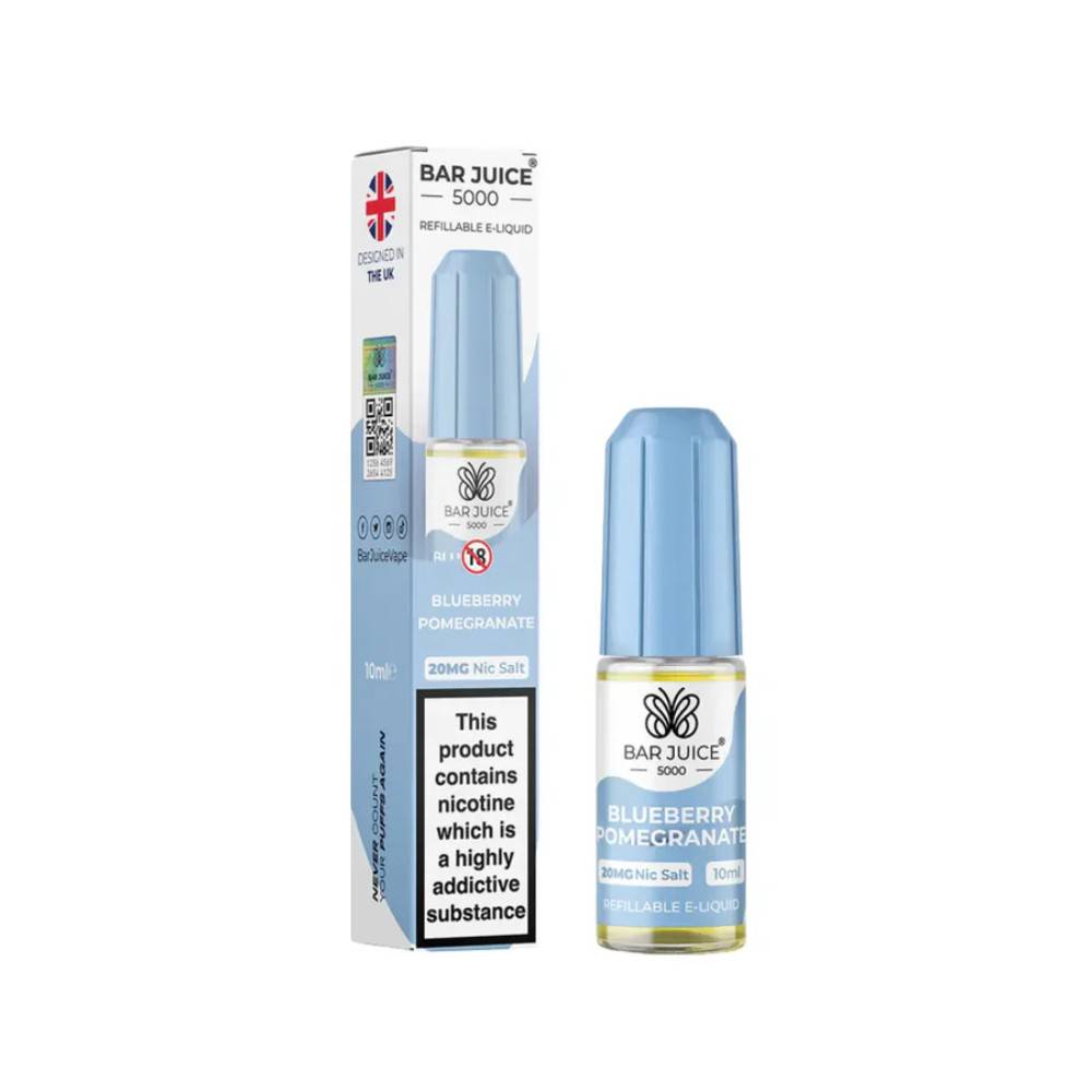 Bar Juice Nic Salts E-Liquids 10ml Blueberry Pomegranate 10mg