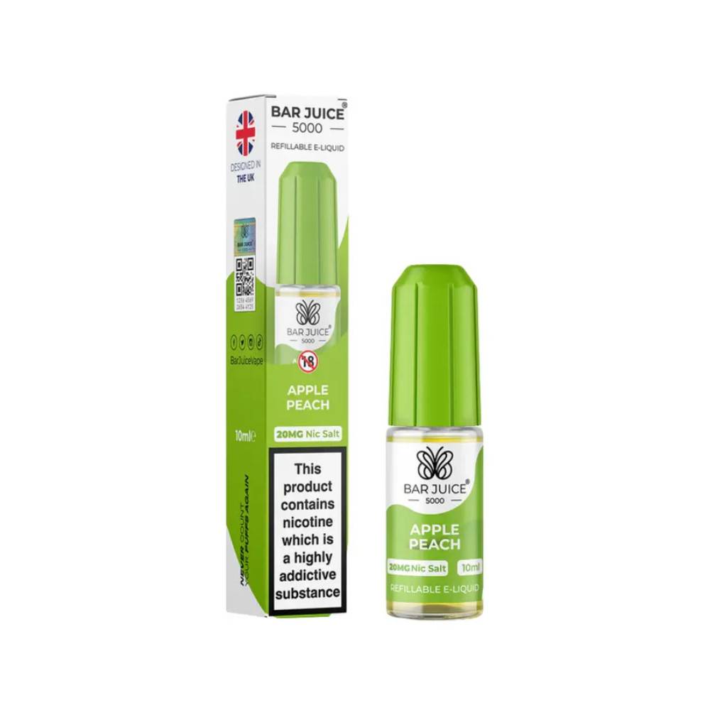 Bar Juice Nic Salts E-Liquids 10ml Apple Peach 20mg