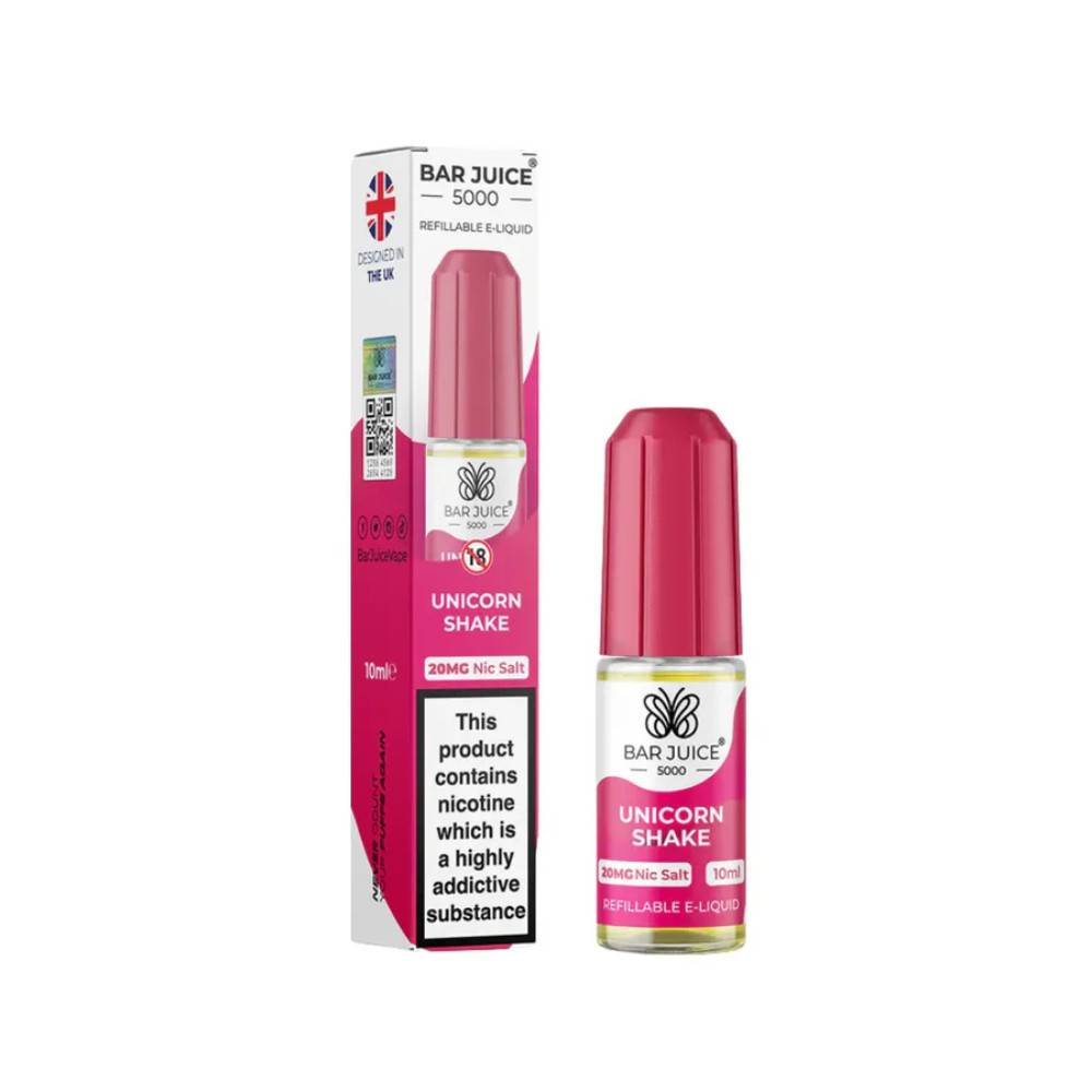 Bar Juice Nic Salts E-Liquids 10ml Unicorn Shake 20mg