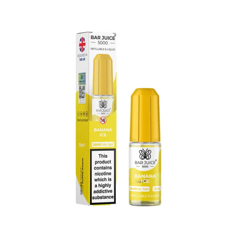 Bar Juice Nic Salts E-Liquids 10ml Banana Ice 20mg