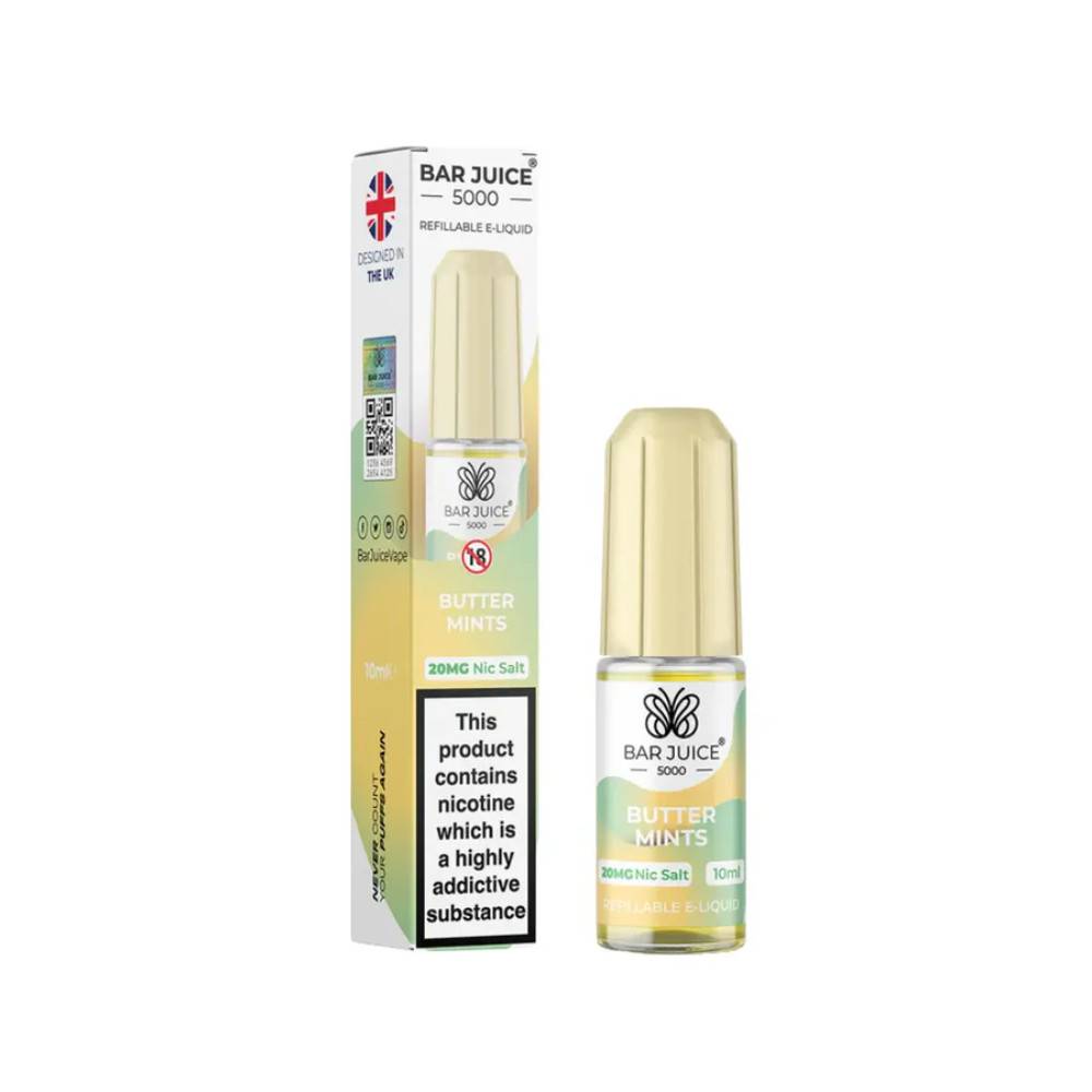 Bar Juice Nic Salts E-Liquids 10ml Butter Mints 20mg