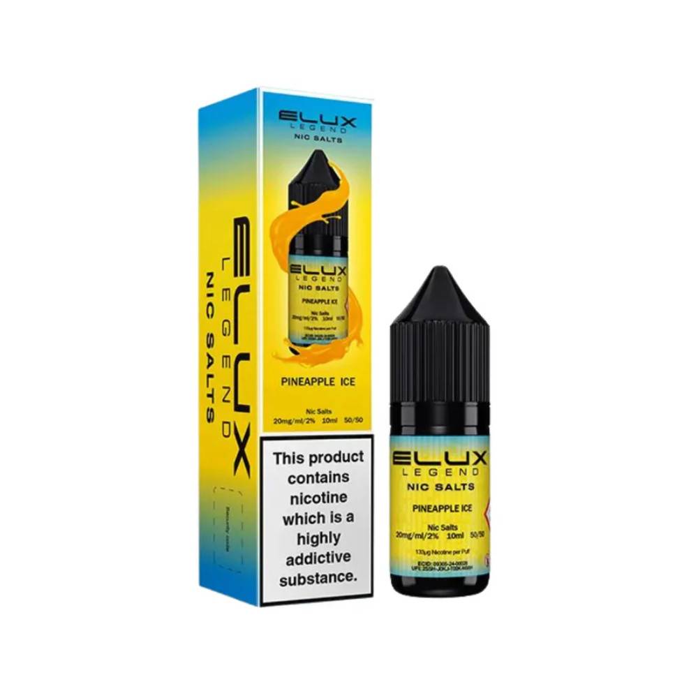 Elux Legend Nic Salts E-Liquids 10ml Pineapple Ice 20mg