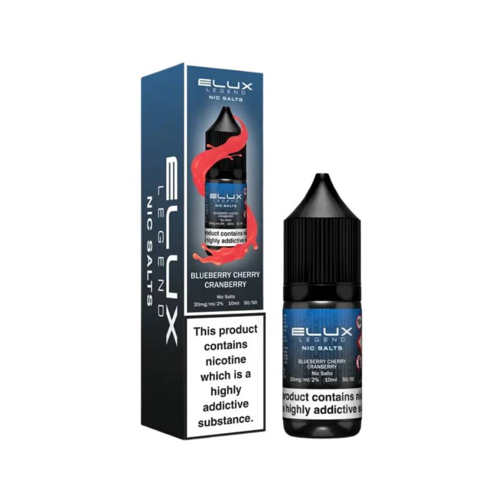 Elux Legend Nic Salts E-Liquids 10ml Blueberry Cherry Cranberry 20mg