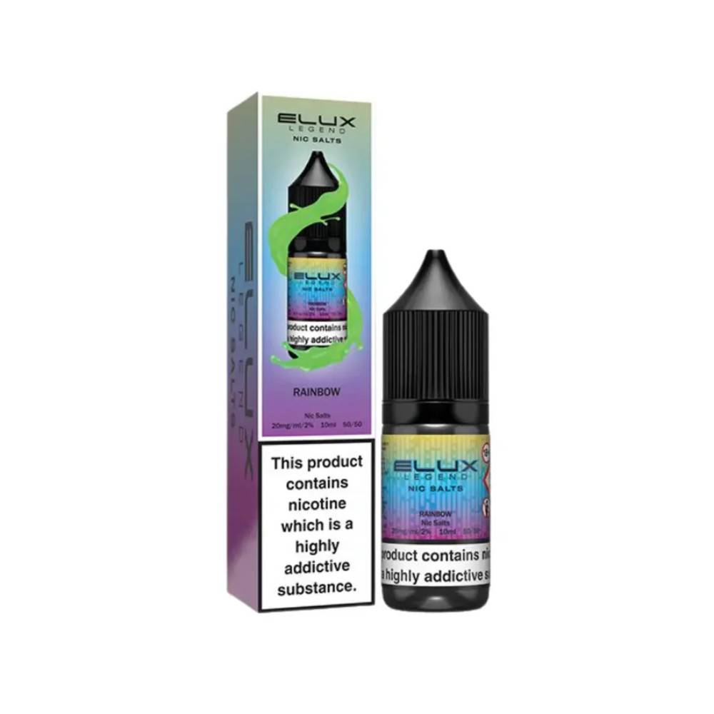 Elux Legend Nic Salts E-Liquids 10ml Rainbow 20mg
